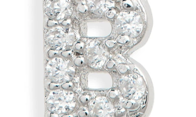Melinda Maria Pave Itty Bitty Initial Pendant In Silver B