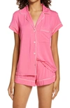 Eberjey Gisele Shorty Pajamas In Bright Pink/ Bellini