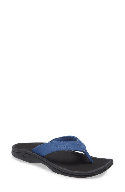 Olukai Ohana Flip Flop In Marine/ Black