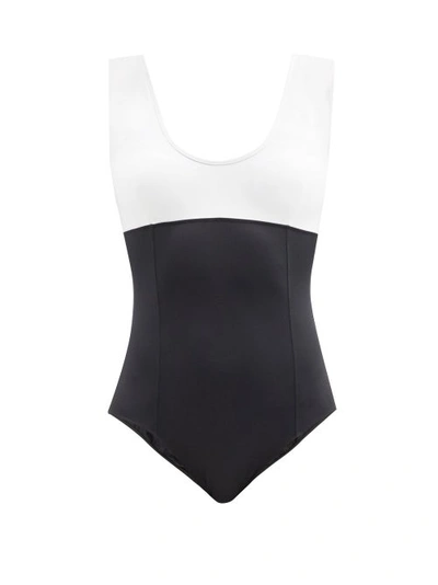 Max Mara Etra Colorblock One-piece Swimsuit In Black