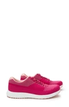 Traq By Alegria Goalz Sneaker In Berry Fabric