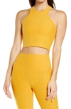 Beyond Yoga Studio Crop Tank In Sunny Citrine Solid