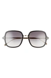 Isabel Marant 55mm Square Sunglasses In Black Gold