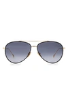 Isabel Marant 60mm Gradient Aviator Sunglasses In Black Gold