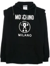 Moschino Oversized Logo Hoodie In Black