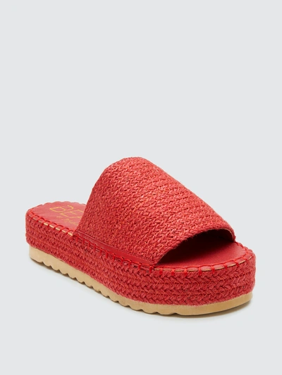 Matisse Bree Woven Platform Sandals In Red