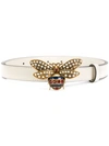 Gucci Queen Margaret Leather Belt In White