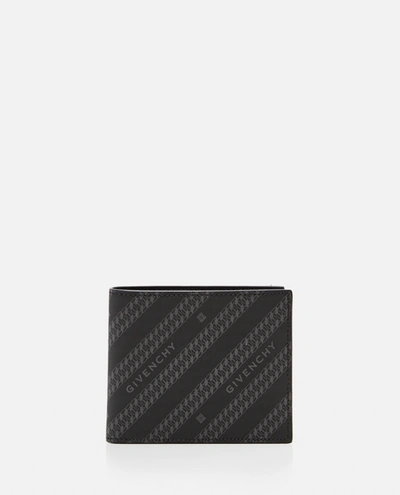 Givenchy Chaîne Coated Canvas Wallet In Black