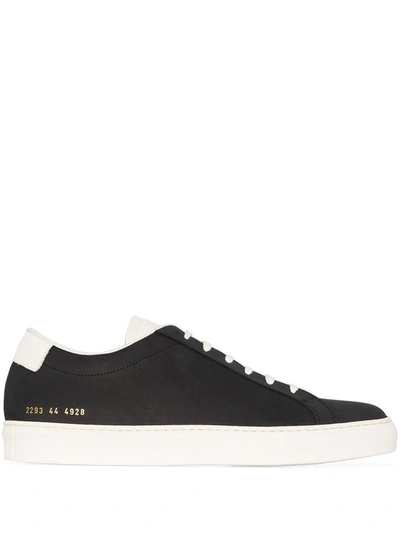 Common Projects Navy Nubuck Achilles Low Sneakers