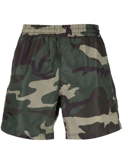 Carhartt Camouflage-print Knee-length Bermuda Shorts In Green