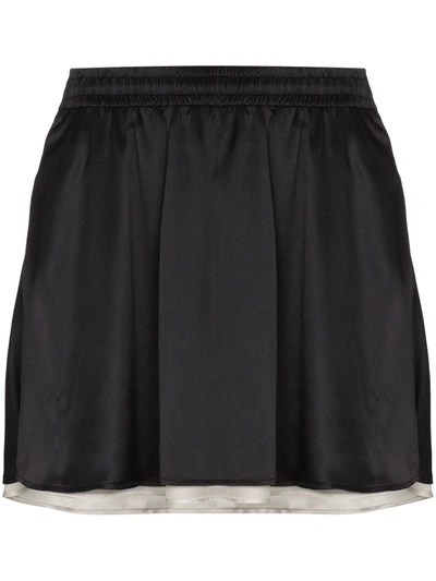 Y/project Reversible Side-stripe Miniskirt In Black