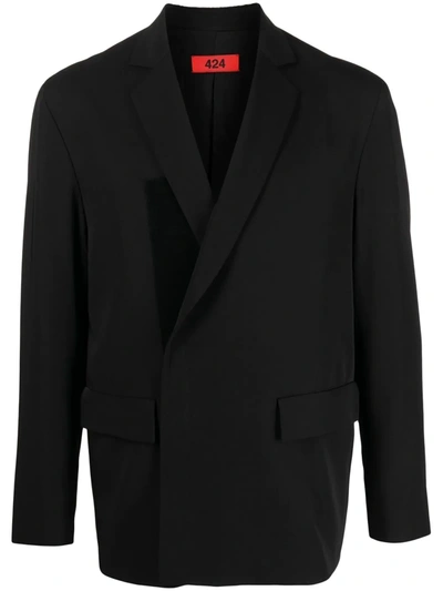 424 Double-breasted Touch-strap Blazer In Black