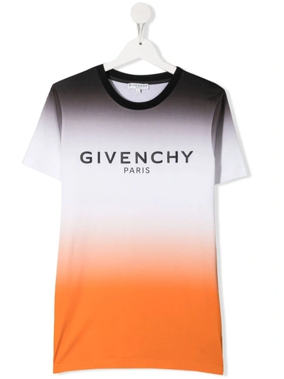 Givenchy Kids' Gradient Logo Cotton Jersey T-shirt In Black
