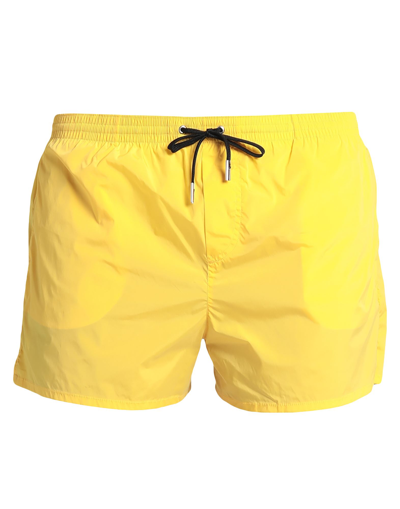 Dsquared2 Swim Trunks In Yellow