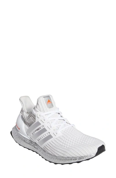 Adidas Originals Ultraboost Dna Running Shoe In White/ Silver/ Red