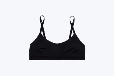 Sleepy Jones Hepworth Triangle Bra In Cotton/modal Stretch Black