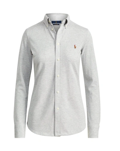 Polo Ralph Lauren Slim Fit Oxford Shirt In Heather