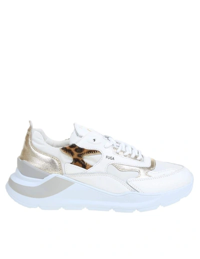 D.a.t.e. Women's White Leather Sneakers In White/silver