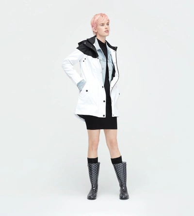 Ugg Trench Rain Jacket In Black / White | ModeSens