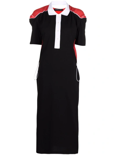 Y/project Covertible Midi Polo Dress In Black