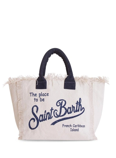 Mc2 Saint Barth Saint Barth Natural Canvas Beach Bag