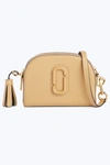 Marc Jacobs Shutter Small Leather Cross-body Bag In Golden Beige/gold