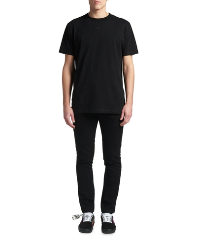 Off-white Men's Rubber Arrow Slim T-shirt In Black