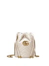 Gucci Mini Gg Marmont Bucket Bag In White