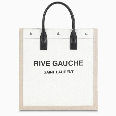 Saint Laurent White Rive Gauche Shopping Bag