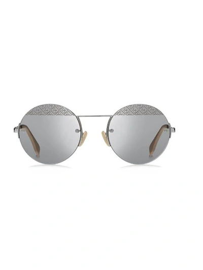 Fendi Eyewear Round Frame Sunglasses In Silver