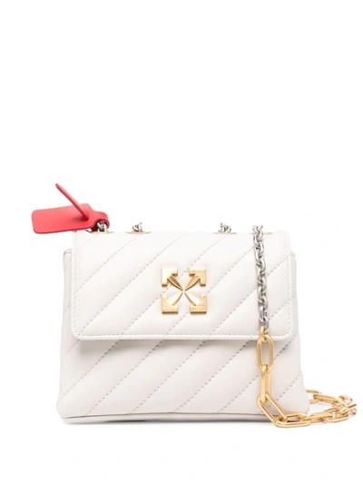 Off-white Jackhammer 19 Diagonal Quilted Chain Shoulder Bag In Off White