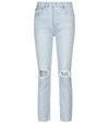 Re/done 90s High-rise Ankle Crop Jeans In Vintage Playa Dis