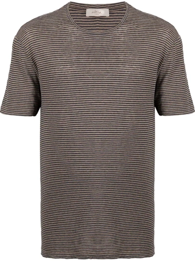 Altea Horizontal-striped T-shirt In Neutrals