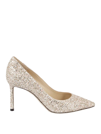 Jimmy Choo Romy 85 Pumps In Gold Colour In Rose Gold