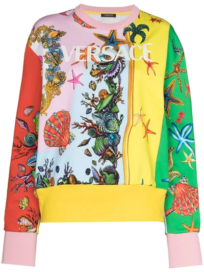 Versace Trésor De La Mér Crew-neck Sweatshirt In Multicolour