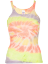 Re/done + Hanes Ribbed Tie-dyed Cotton-jersey Tank In 彩色