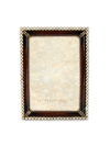Jay Strongwater Lorraine Stone Edge Picture Frame, 4 X 6 In Safari