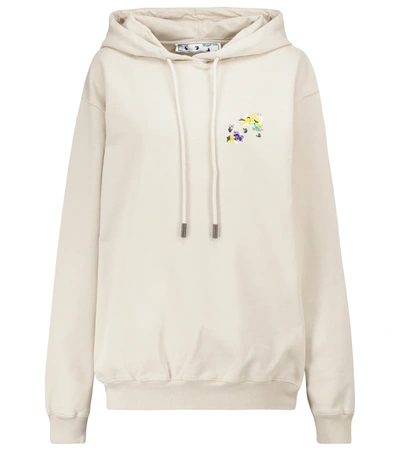 Off-white Off White - Hoodie Arrow Flower In Grey