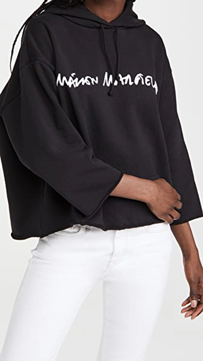 Mm6 Maison Margiela Cropped Sweatshirt In Black
