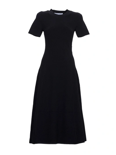 Proenza Schouler Long Ribbed Dress In Black