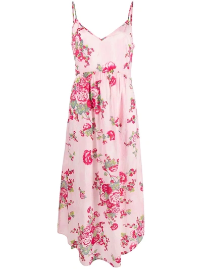 Loveshackfancy Faraday Floral-print Cotton Maxi Dress In Rosa