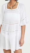 Playa Lucila Drop Waist Mini Dress In White