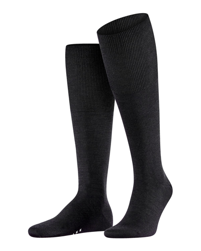 Falke Airport Merino Wool Blend Knee High Socks In Black