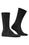 Falke Sensitive London Cotton Blend Solid Socks In Black