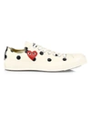 Comme Des Garçons Cdg Play X Converse Unisex Chuck Taylor All Star Polka Dot Low-top Sneakers In Polka Off White