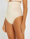 Spanx Suit Your Fancy High-rise Stretch-jersey Thong In Champagne Beige
