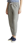 Polo Ralph Lauren Ladies Grey Cotton Fleece Sweatpants In Dark Vintage Heather