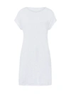 Hanro Natural Elegance Short-sleeve Nightgown In Celestial Blue