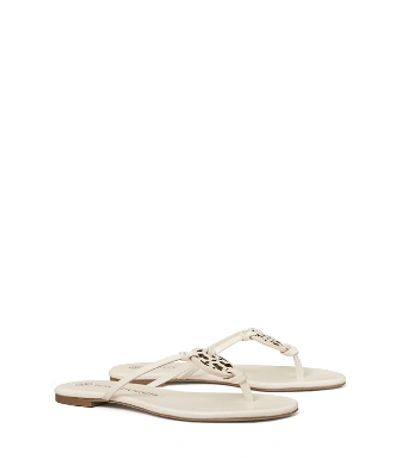 Tory Burch Women's Miller Knotted Thong Sandals In New Ivory/new Ivory