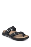 White Mountain Powerful Women's Footbed Sandals Women's Shoes In Black/leather